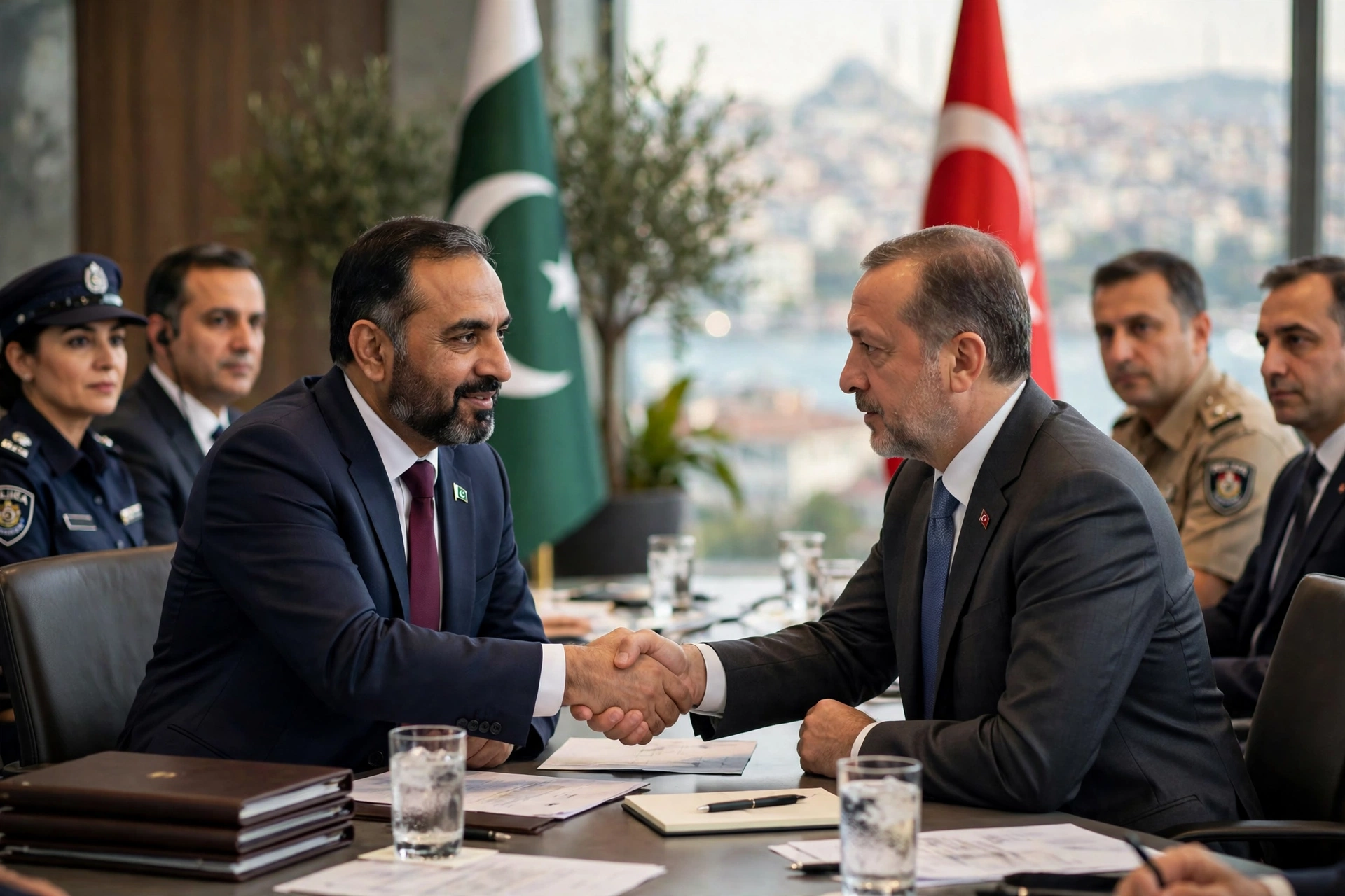 Pakistan and Turkiye interior ministers signing security cooperation agreement in Istanbul October 2026